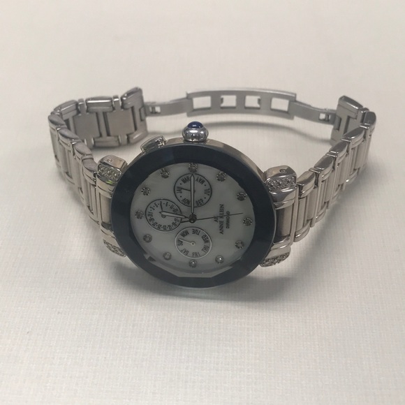 GUC Anne Klein AK Diamond Silver Analog Watch - Picture 2 of 8